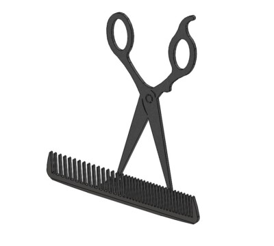 Metal Hair Stylist/Barber Card Holder