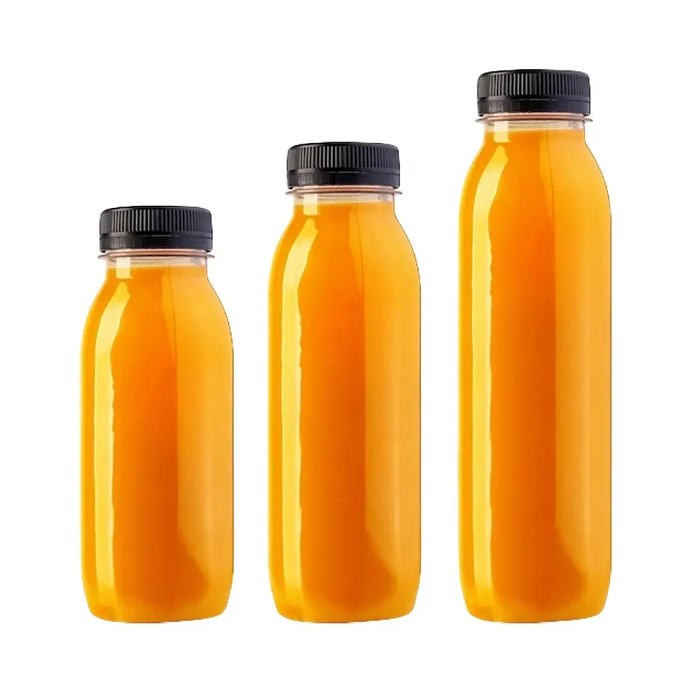 120ml 200ml 250ml 330ml 500ml Plastic Fruit Juice Smoothie Bottles with Caps