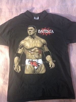 Wrestling Batista WWE Vintage Bootleg T 