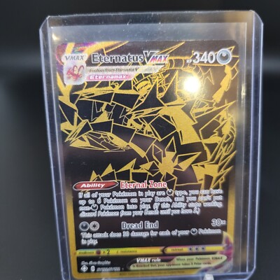 pokemon card eternatus vmax gold Jumbo Pokemon Cards Pokemon TCG Eternatus V SV121 & Eternatus VMAX SV122 Gold Secret Rares NM Rainbow Pokemon Cards