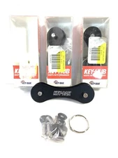 3-Pack Key-Bak Key-Hub Pocket Clip Flip Out Key Organizer Black Holds 4-12 Keys