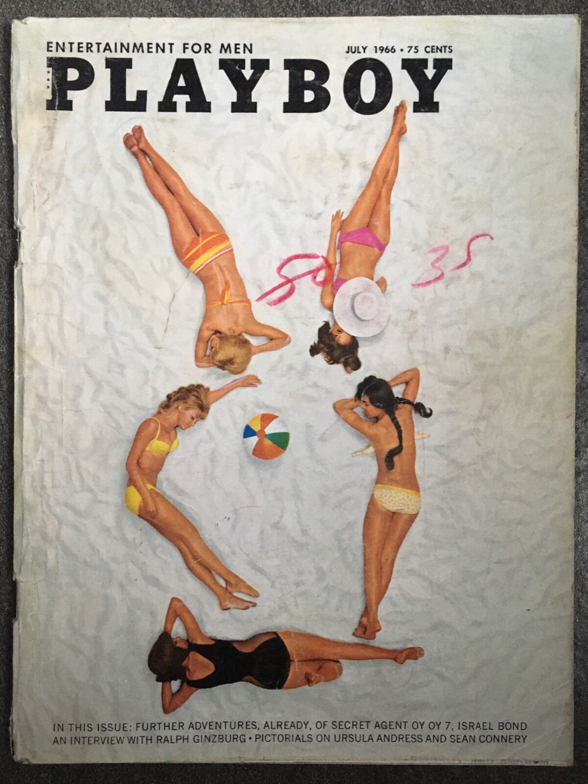 PLAYBOY JULY 1966 Tish Howard Ralph Ginzburg Parody of Secret Agent Oy ...