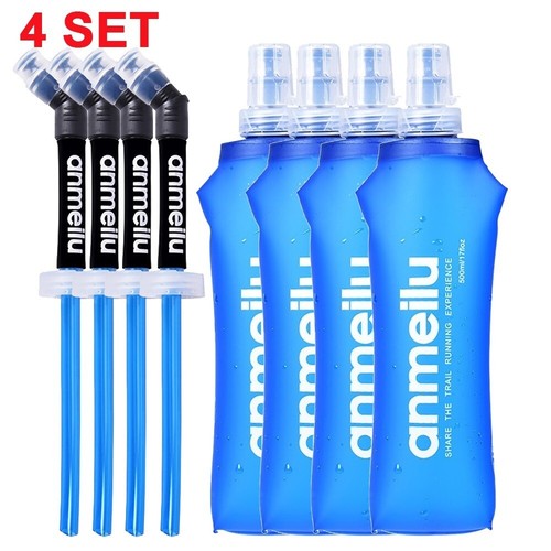 Sport Soft Water Bottle Folding Flask BPA Free TPU for Running, Hiking, Cycling - Picture 20 of 20