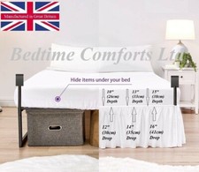 6' SUPER KING SIZE SPLIT CORNER FITTED VALANCE FRILLED (Over Mattress) 72" x 78"