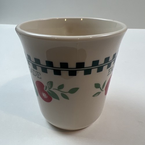 Corelle Farm Fresh Homemade Coffee Cup Mugs Set of 4 Green Checked Band Corning - Picture 11 of 11