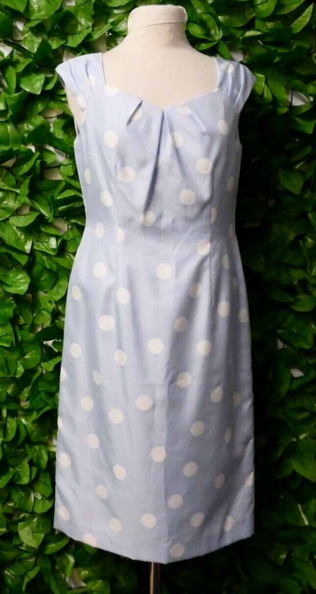 JACQUES VERT Sleeveless Shift Dress in Light Blue Size 10 NEW BNWT