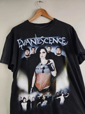 2003 Evanescence Fallen Retro Style Black Short Sleeve Unisex T shirt Reprint