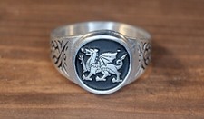 Welsh Dragon ring - Flag of Wales Dragon - Y ...