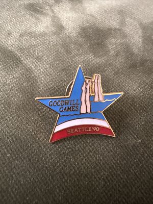 Synchronized Swimming Lapel Pin ~ 1990 Goodwill Games in Seattle, USA