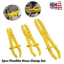 3Pcs Fuel Water Brake Line Pipe Pinch Off Pliers Flexible Hose Clamp Kit Yellow