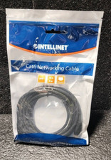 Intellinet Cat6 patch cable RJ-45 10.0 ft black category 6 RJ45 cable patch for