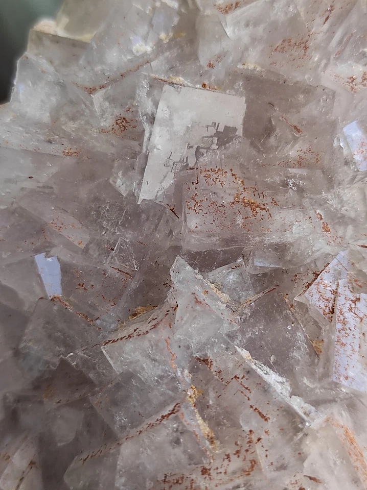 Grande Fluorite FR Mine de Fontsante, bleutée gris, pyrite inclusion, 14cm 600g - Photo 4/4