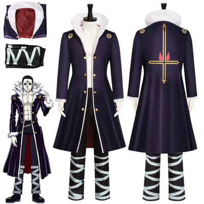 Hunter Hunter Chrollo Lucilfer Cosplay Costume Halloween Carnival Coat Pants Set