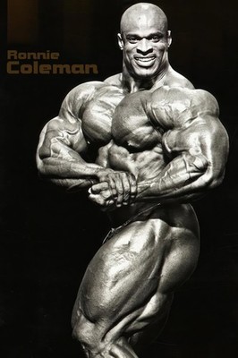 Ronnie Coleman Classic Bodybuilding Champion Black White Poster