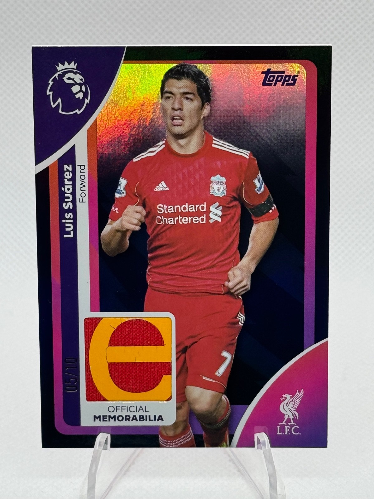 2025-26 Topps Premier League LUIS SUAREZ Worn Relic Patch BLACK /10 Liverpool FC