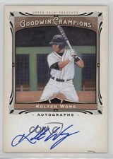 2013 Upper Deck Goodwin Champions Auto Kolten Wong #A-KW Auto 11to