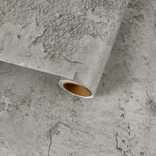 Carta da Parati Adesiva Effetto Cemento Grigio Vinile Mobili Pareti 60x300 cm