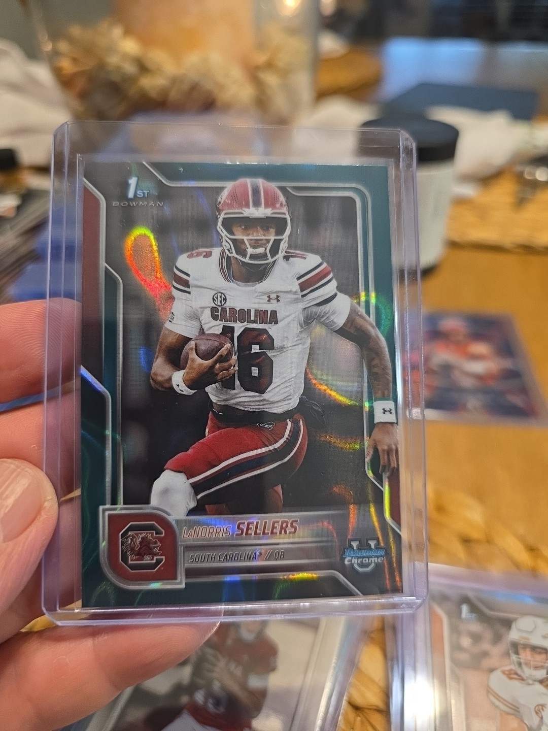 2025 Bowman University Chrome - LaNorris Sellers #168 Teal Lava Refractor (RC)