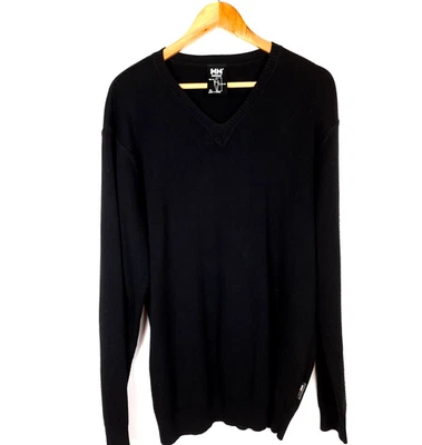 Pull homme HELLY HANSEN WORKWEAR taille XL col V noir coton E... - Photo 1/4