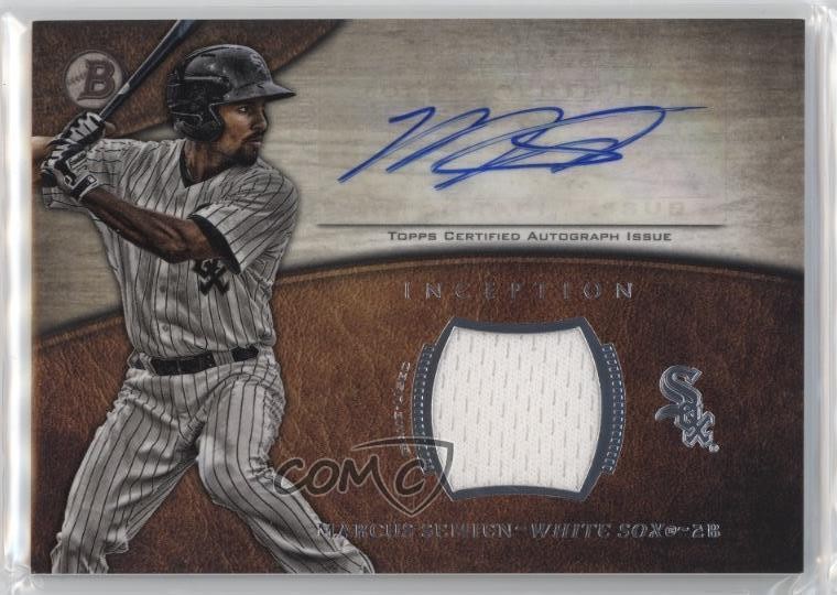 2014 Bowman Inception Relics Marcus Semien #AR-MS Rookie Auto RC 0s3