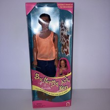 Vintage 1998 Ken Doll Barbie Butterfly Art Tattoo Mattel New In Boxed Sealed