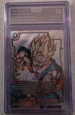 Son Gohan: Adolescence  Sb02-026 Alt Art Manga Booster 02 Eng Aog 10 Gem Mint