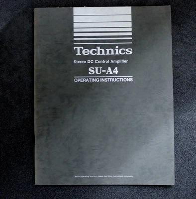 Original Technics SU-A4 Control Amplifier/Vorstufe Bedienungsanleitung/Handbook - Bild 1 von 4