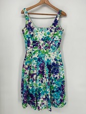Lauren Ralph Lauren Dress Womens 6 Multicolor Floral Fit Flare Sleeveless
