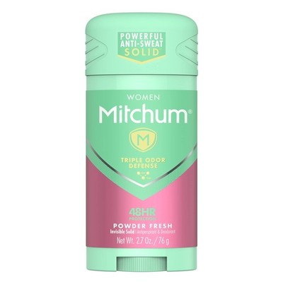 Women's Deodorant by Mitchum, Solid 2.7 ounce (Pack of 1), Powder Fresh