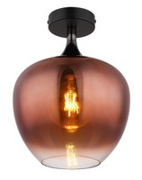Globo Dg Maxy Deckenleuchte Metall Schwarz Matt, 1X E27, Rund, Design-Stil, IP20