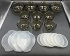 Vintage Anchor Hocking L'Ovenware Smoke Brown Glass Set (10)