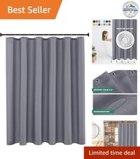 Dark Grey Shower Curtain Liner 72x72 Inch Water Resistant Grommet