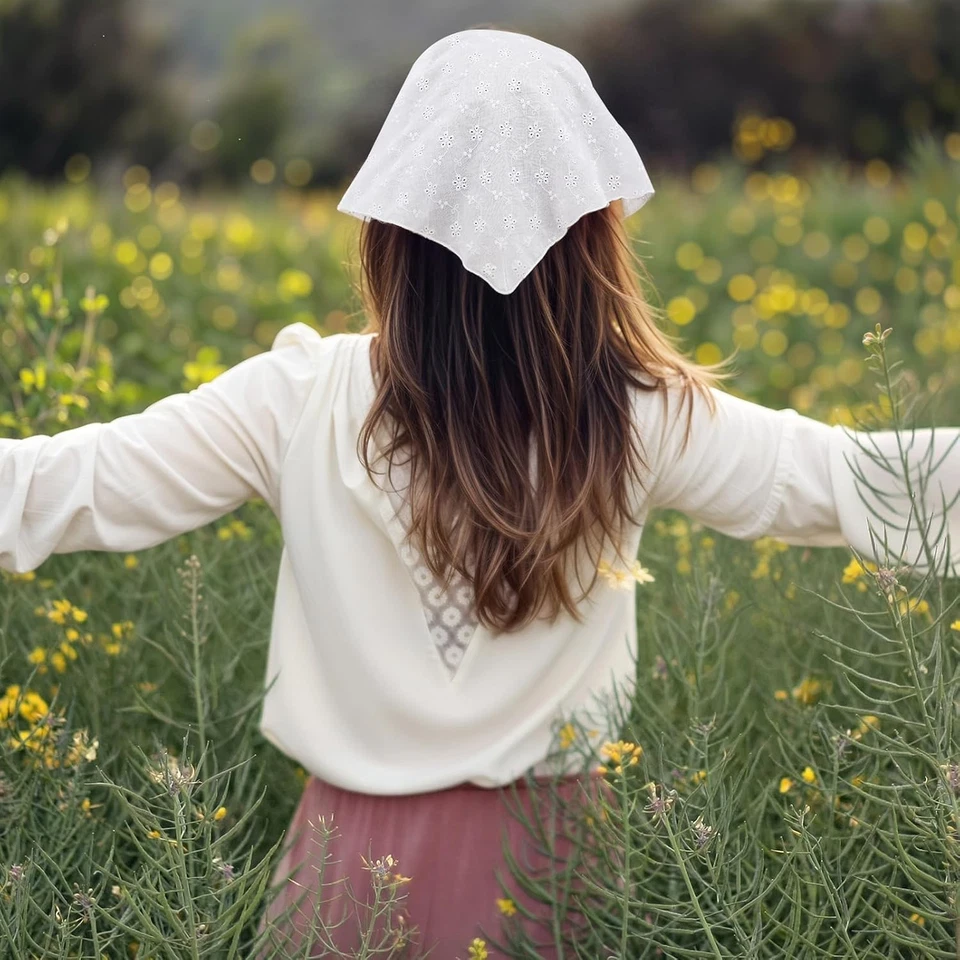 Bandanas de cabelo femininas, cachecol de cabeça branca moderno renda fofa bandana faixa de cabeça crocodilo - Imagem 2 de 4
