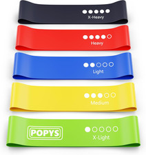Set 5 fitnessbänder - Resistance Bands - theraband - fitnessband - widerstandsbä