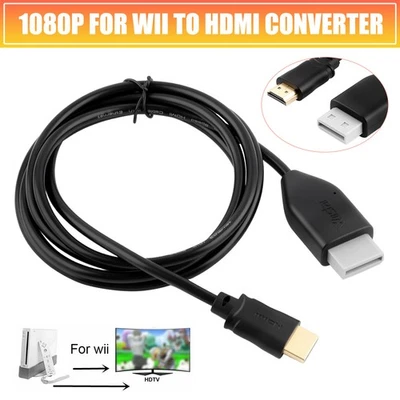 Wii to HDMI 1080P HD Audio Support Input Output Converter Adapter Cable 150cm_UK