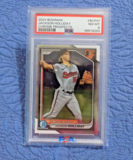 JACKSON HOLLIDAY 2024 Bowman #BCP47 Chrome Prospects PSA 8 NM-MT