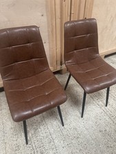 Dining Chair 2- Vintage Leather Brown, Art Deco
