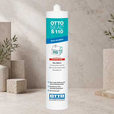 Ottoseal S110 Premium Bau Silikon 310ml Holz, Metall Kunststoff Fassaden Glas