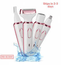 4 In 1 Women Electric Shaver Rechargeable Waterproof Razor Painless Epilator