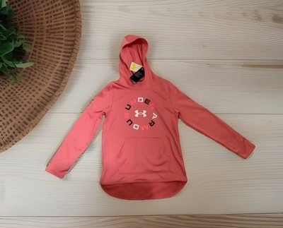 Under Armour Girls Fleece Wordmark Twist Hoodie 