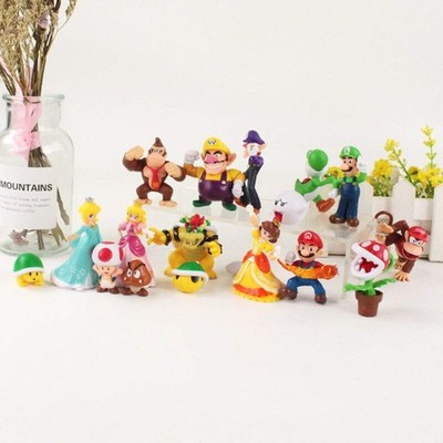 6 x Super Mario Figuren Nintendo Peach Daisy Bowser Boo Rosalina Yoshi Luigi