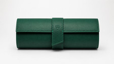 Luxury Green Leather Watch Roll Travel Case 3...