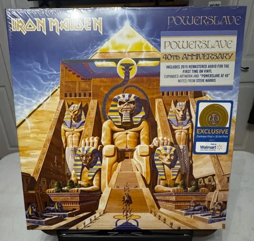 IRON MAIDEN POWERSLAVE WALMART EXCLUSIVE ZOETROPE VINYL & 3D ART PRINT NEW