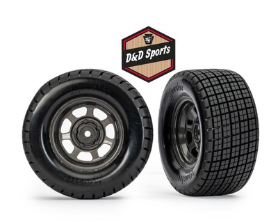 Traxxas 10474X - Tires & wheels assembled, glued, Hoosier tires