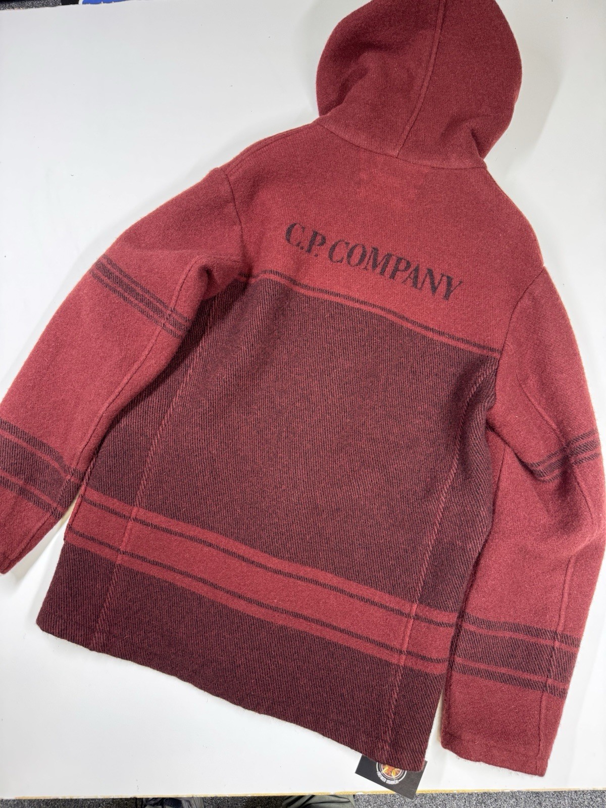 C.P. Company 189A  C.P. Duffel Jacquard Coat in red -Size 50 / Large. thumbnail 2