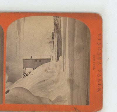 On Way to Cave of Winds Winter Niagara Falls G.E. Curtis Stereoview c1870