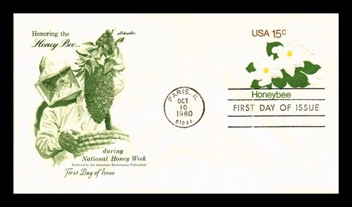 ARTMASTER US COVER 15C POSTAGE HONORING THE HONEY BEE FIRST DAY OF ISSUE