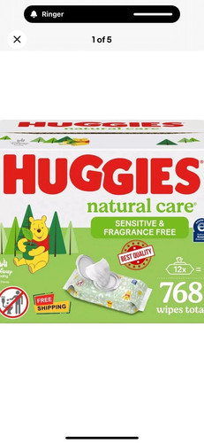 Huggies Natural Care Sensitive Baby Wipes, Unscented,  768 Wipes - Picture 1 of 2