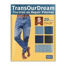 TransOurDream Tru-Iron on Patches for S 3 x 4.25 inches , 20 sheets-5 colors