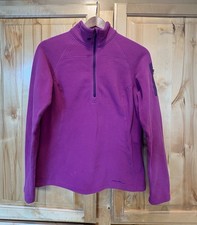 Eddie Bauer First Ascent Women's M Pink 1/4 Zip Mock Neck Fleece Pullover